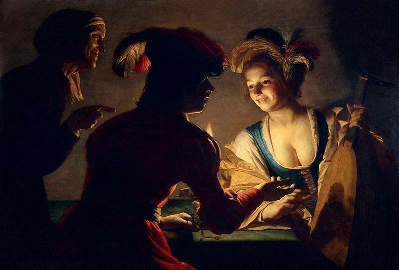 Gerard van Honthorst The Matchmaker by Gerrit van Honthorst